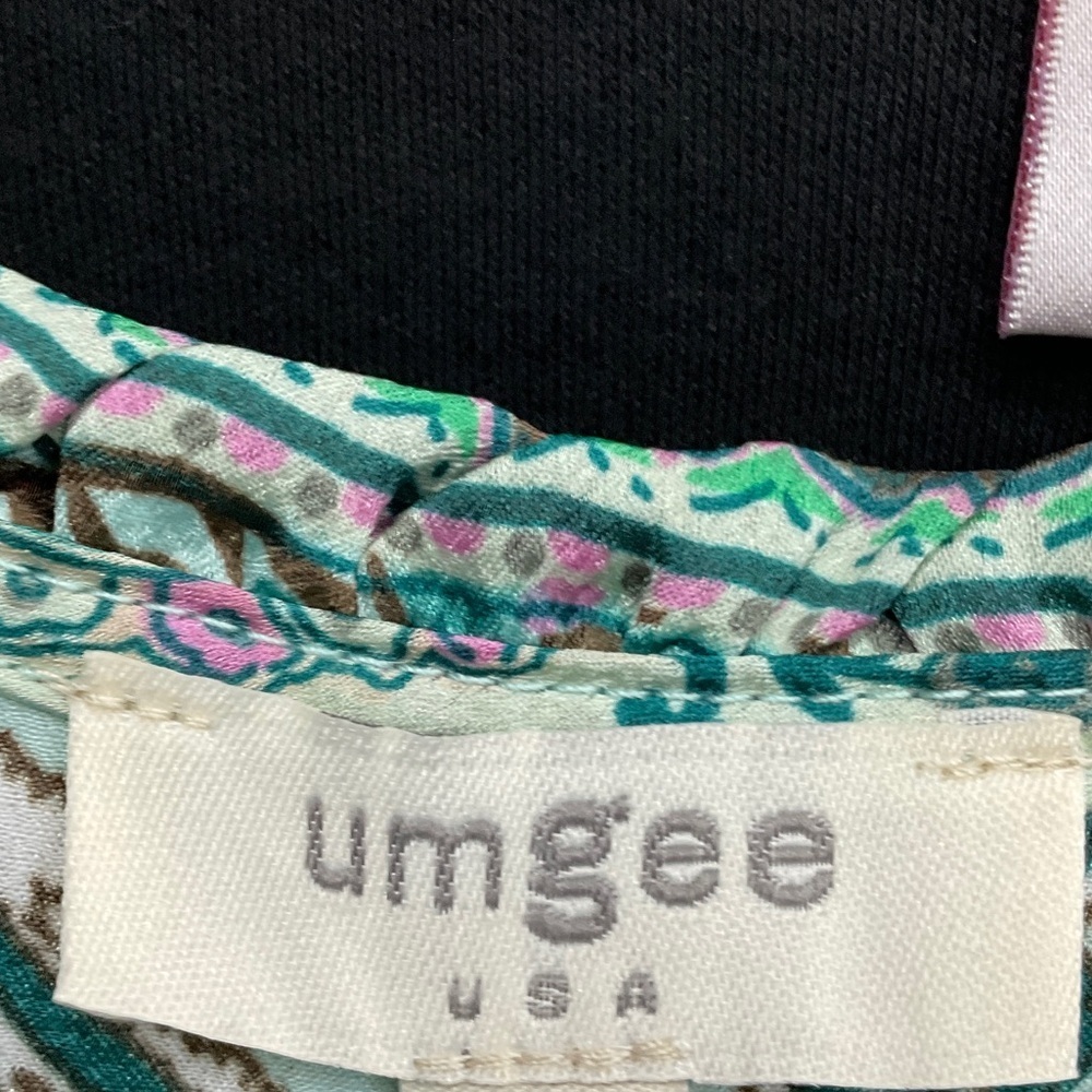 166 - Umgee NWT Green Patchwork Long Sleeve Dress, Size Small - Large - Picture 3 of 6